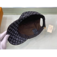 Unique Style Louis Vuitton Monogram Ox Jacquard Canvas Baseball Hat LV0175 Black 2021