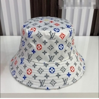 Top Grade Louis Vuitton Multicolored Monogram Bucket Hat LV1879 White 2021