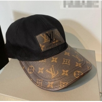 Good Product Louis Vuitton Monogram Canvas Baseball Hat LV1901 Black 2021