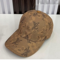 New Style Louis Vuitton Fabric Baseball Hat LV1902 Brown 2021