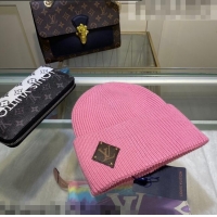 Traditional Specials Louis Vuitton Wool Patch Knit Hat 110593 Pink 2021