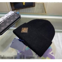 Super Quality Louis Vuitton Wool Patch Knit Hat 110594 Black 2021