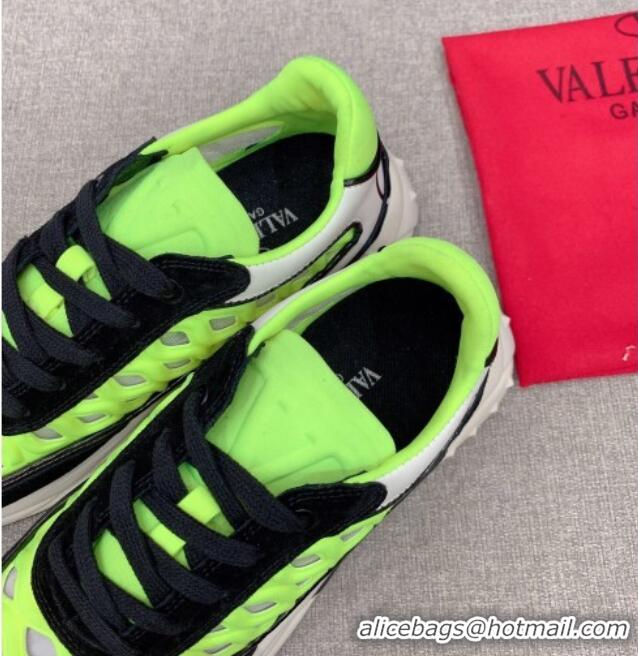 Best Product Valentino Ready Go Runner Sneaker in Wave Fabric Neon Green 052502