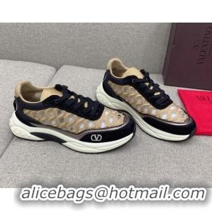 Trendy Design Valentino Ready Go Runner Sneaker in Wave Fabric Beige 052504