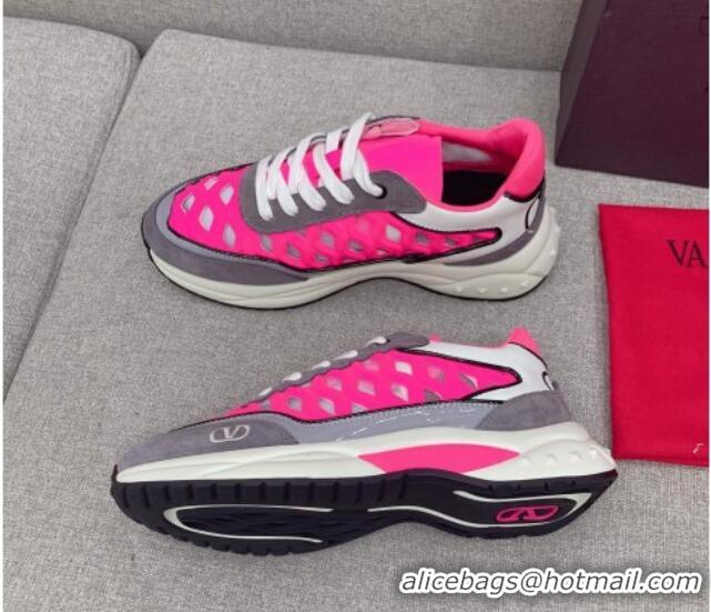 Purchase Valentino Ready Go Runner Sneaker in Wave Fabric Dark Pink 052505