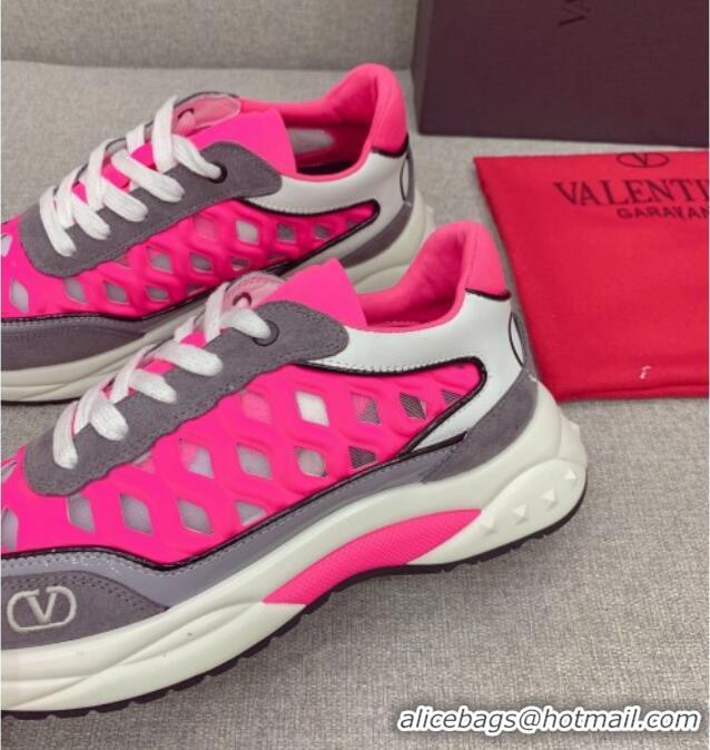 Purchase Valentino Ready Go Runner Sneaker in Wave Fabric Dark Pink 052505