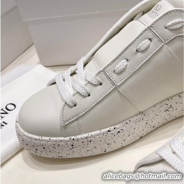 Cheap Price Valentino Calfskin Open for a Change Sneakers White Leather 052509