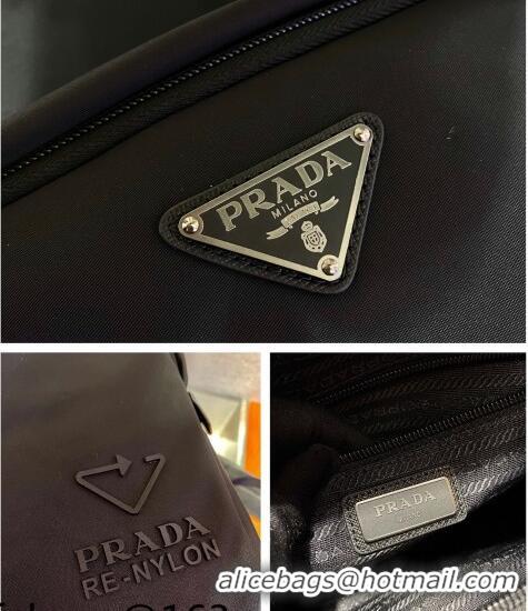 Well Crafted Prada Men's Re-Nylon and Saffiano Leather Backpack 2VZ081 Black 2022