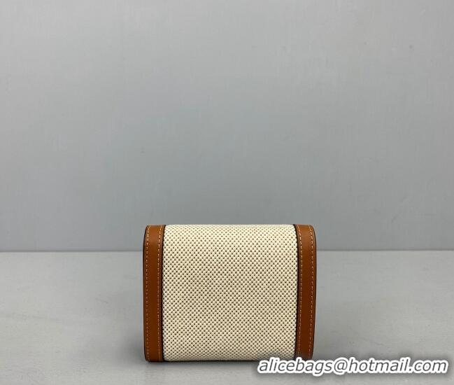 Buy Inexpensive Celine Canvas Small Wallet 60030 White 2021