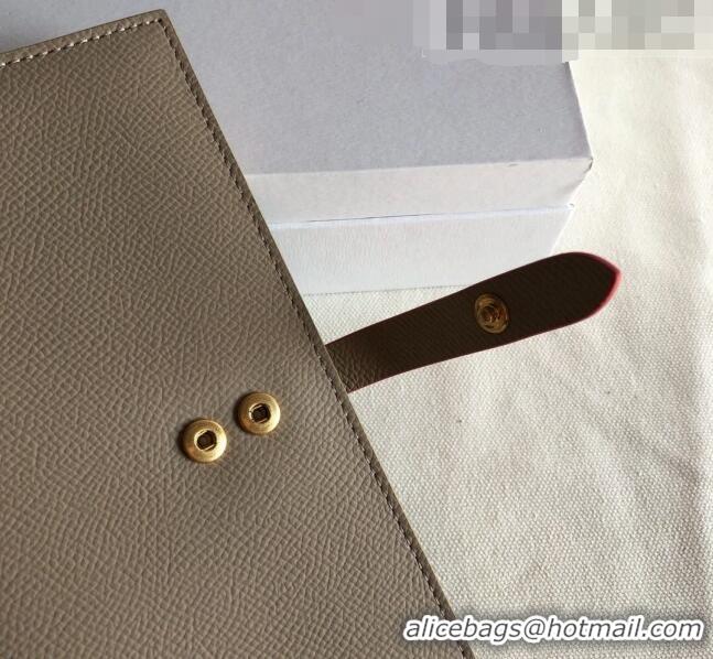 Top Quality Celine Palm-Grained Leather Passport Wallet CE1825 Beige/Red 2022