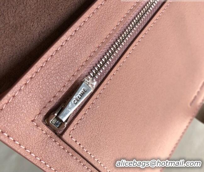 Affordable Price Celine Palm-Grained Leather Passport Wallet CE1825 Beige/Pink 2022