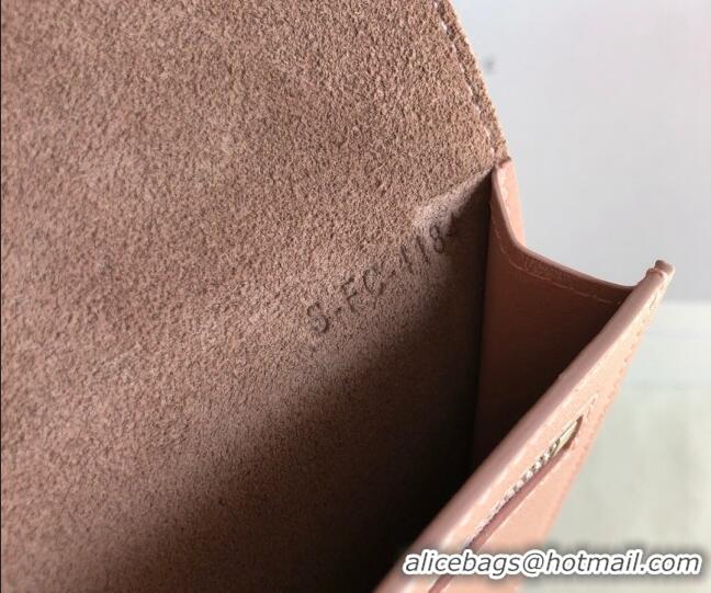 Affordable Price Celine Palm-Grained Leather Passport Wallet CE1825 Beige/Pink 2022