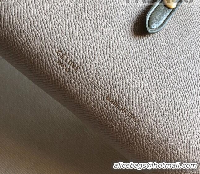 Promotional Celine Palm-Grained Leather Passport Wallet CE1825 Beige/Green 2022