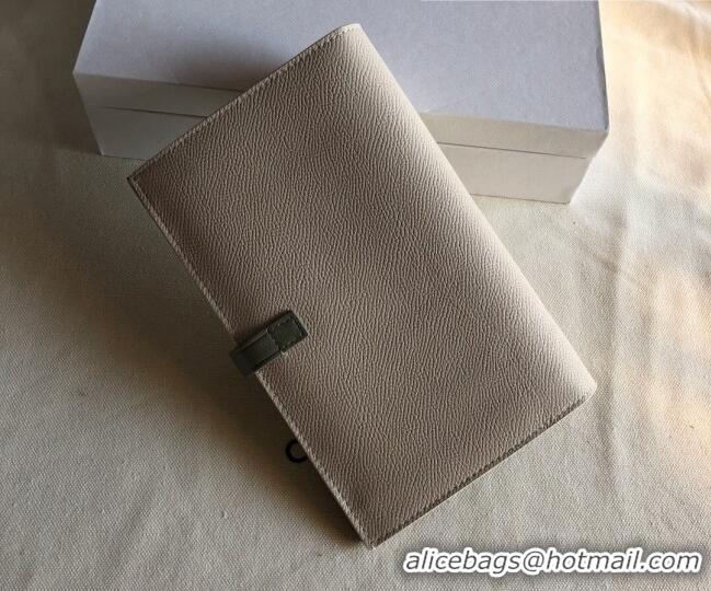 Promotional Celine Palm-Grained Leather Passport Wallet CE1825 Beige/Green 2022