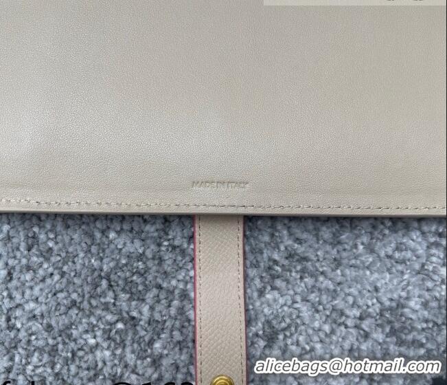 Promotional Celine Palm-Grained Leather Large Strap Wallet CE1826 Beige/Pink 2022