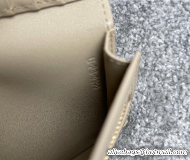 Buy Inexpensive Celine Palm-Grained Leather Medium Strap Wallet CE1827 Beige/Pink 2022