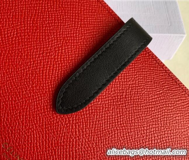 Super Quality Celine Palm-Grained Leather Large Strap Wallet CE1826 Red/Black 2022