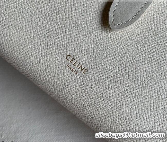 Traditional Discount Celine Palm-Grained Leather Large Strap Wallet CE1826 White 2022