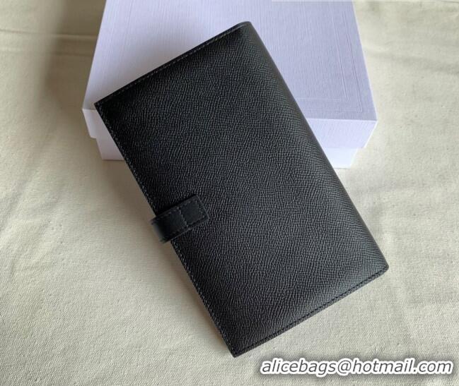 Buy Fashionable Celine Palm-Grained Leather Large Strap Wallet CE1826 Black 2022