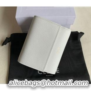 Cheapest Celine Small Trifold Wallet in Palm-Grained Calfskin 0146 White 2022