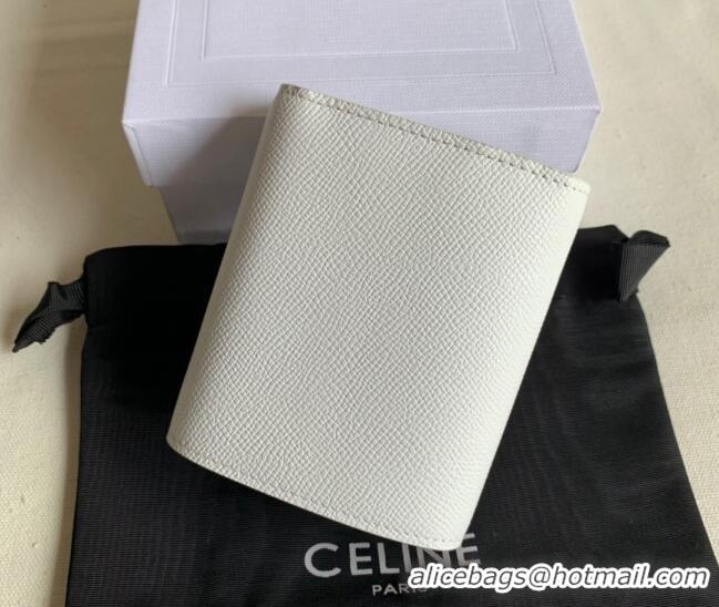 Cheapest Celine Small Trifold Wallet in Palm-Grained Calfskin 0146 White 2022