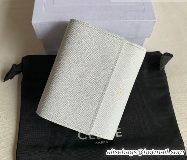 Cheapest Celine Small Trifold Wallet in Palm-Grained Calfskin 0146 White 2022