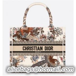 Luxurious Grade SMALL DIOR BOOK TOTE Multicolor Mille Fleurs Embroidery M1266