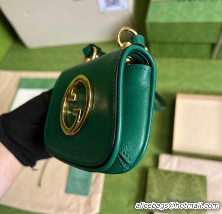 Top Quality Gucci mini Blondie card case wallet 698635 Emerald green