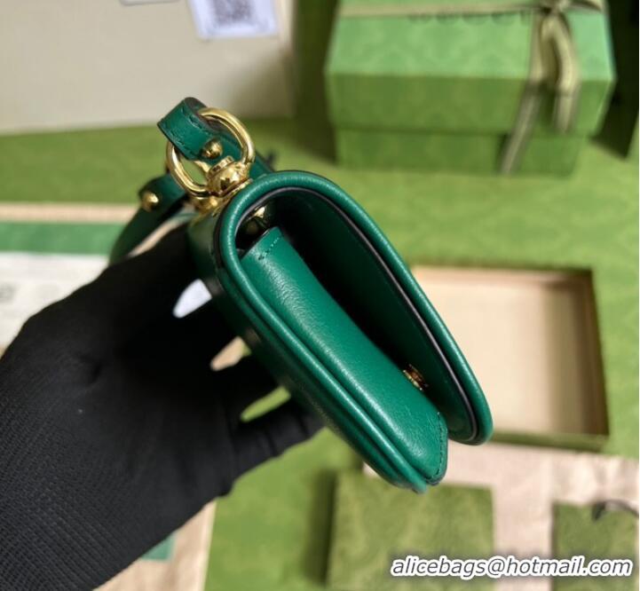 Top Quality Gucci mini Blondie card case wallet 698635 Emerald green