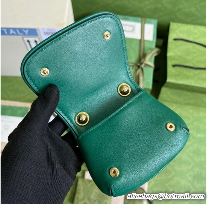 Top Quality Gucci mini Blondie card case wallet 698635 Emerald green