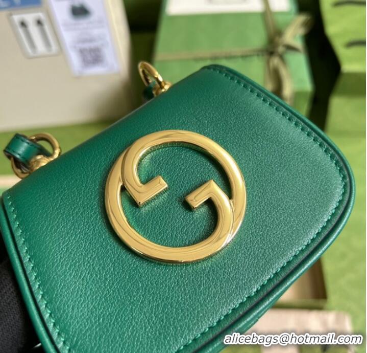 Top Quality Gucci mini Blondie card case wallet 698635 Emerald green