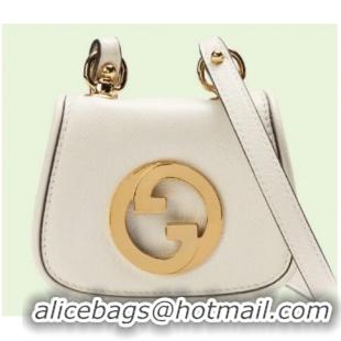 AAAAA Discount Gucci mini Blondie card case wallet 698635 white