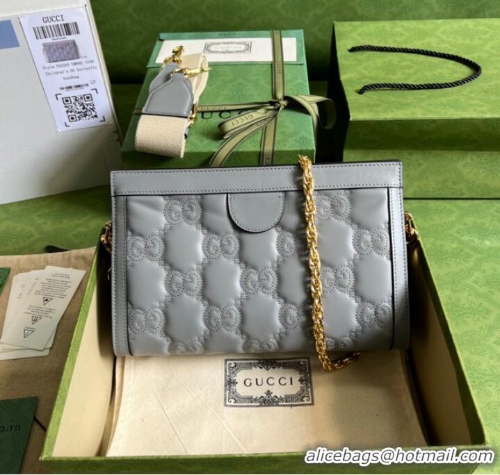 Reasonable Price Gucci GG Matelasse leather shoulder bag 702200 Dusty grey