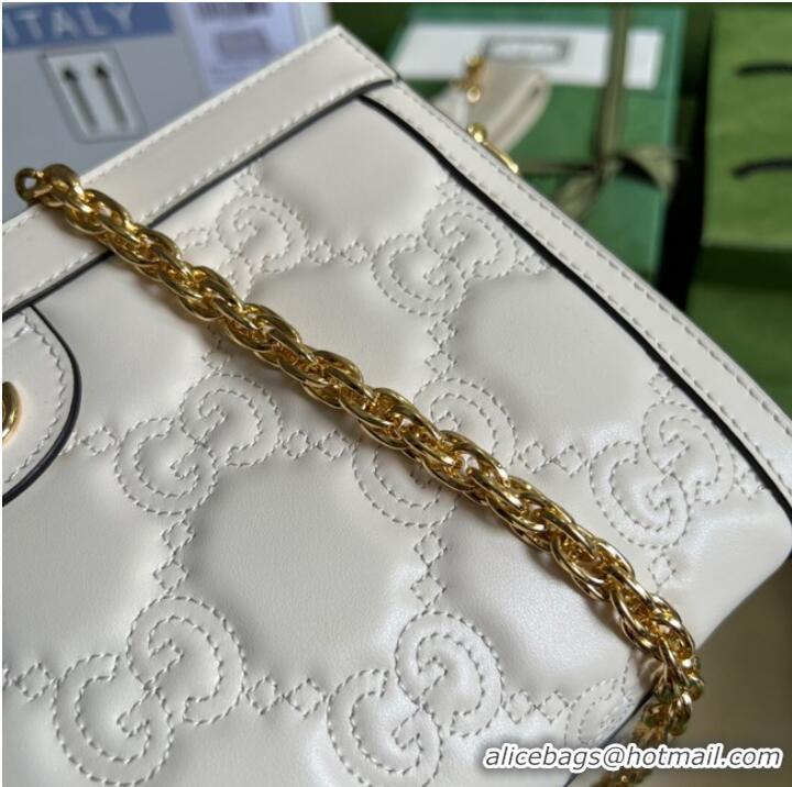 Good Quality Gucci GG Matelasse leather shoulder bag 702200 white