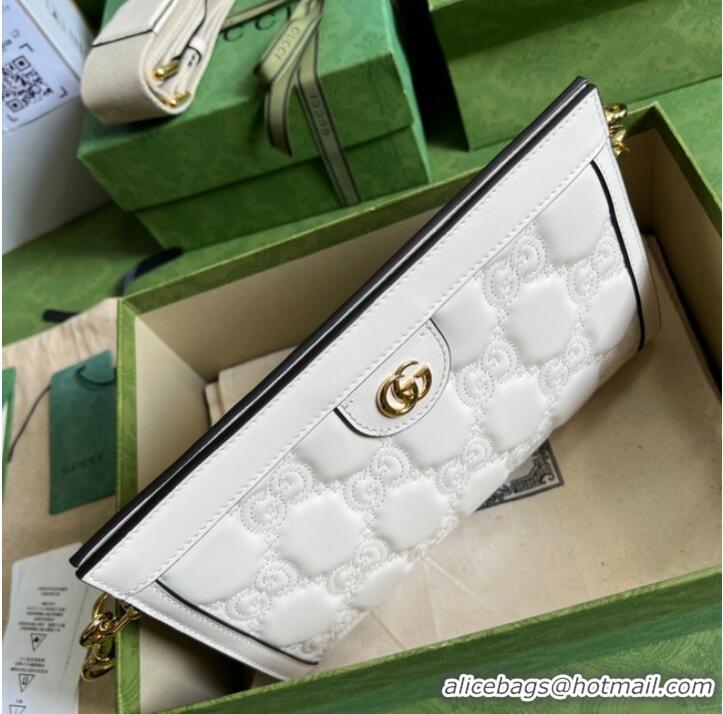 Good Quality Gucci GG Matelasse leather shoulder bag 702200 white