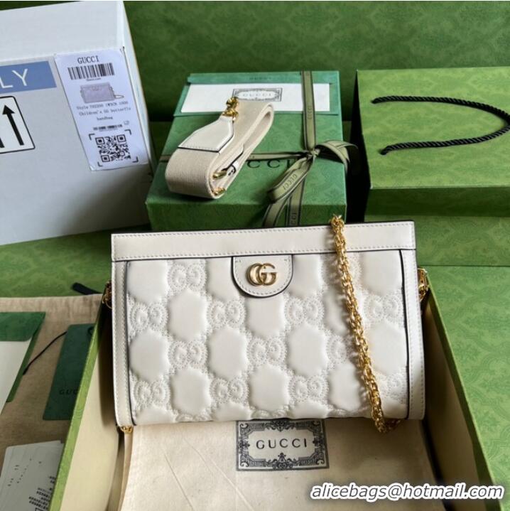 Good Quality Gucci GG Matelasse leather shoulder bag 702200 white