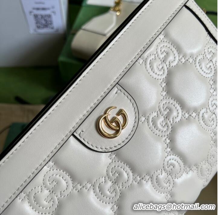 Good Quality Gucci GG Matelasse leather shoulder bag 702200 white