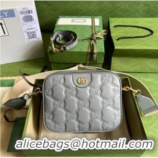 Pretty Style Gucci GG Matelasse leather shoulder bag 702234 Dusty grey