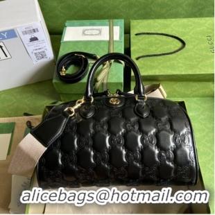 Buy Inexpensive Gucci GG Matelasse leather top handle bag 702242 black