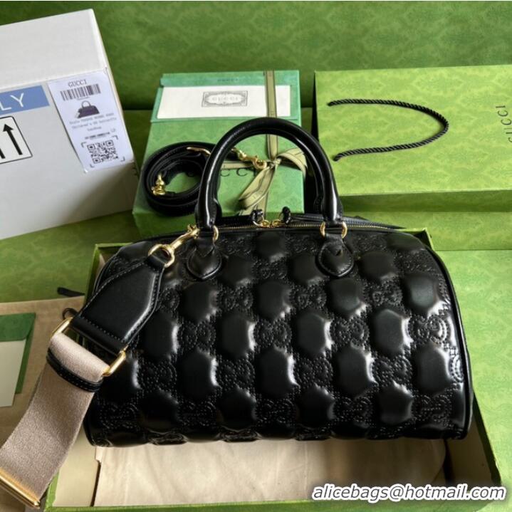 Buy Inexpensive Gucci GG Matelasse leather top handle bag 702242 black