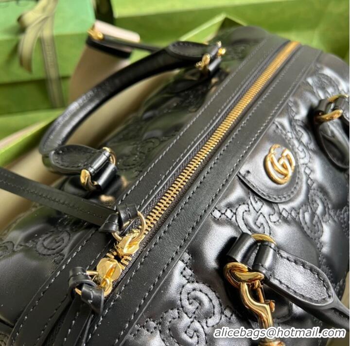 Buy Inexpensive Gucci GG Matelasse leather top handle bag 702242 black