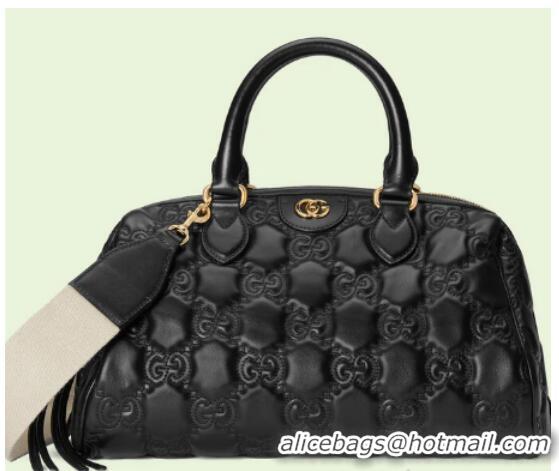 Buy Inexpensive Gucci GG Matelasse leather top handle bag 702242 black