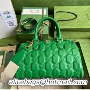 Buy Inexpensive Gucci GG Matelasse leather top handle bag 702242 Bright green