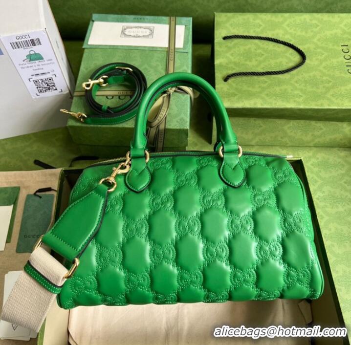 Buy Inexpensive Gucci GG Matelasse leather top handle bag 702242 Bright green