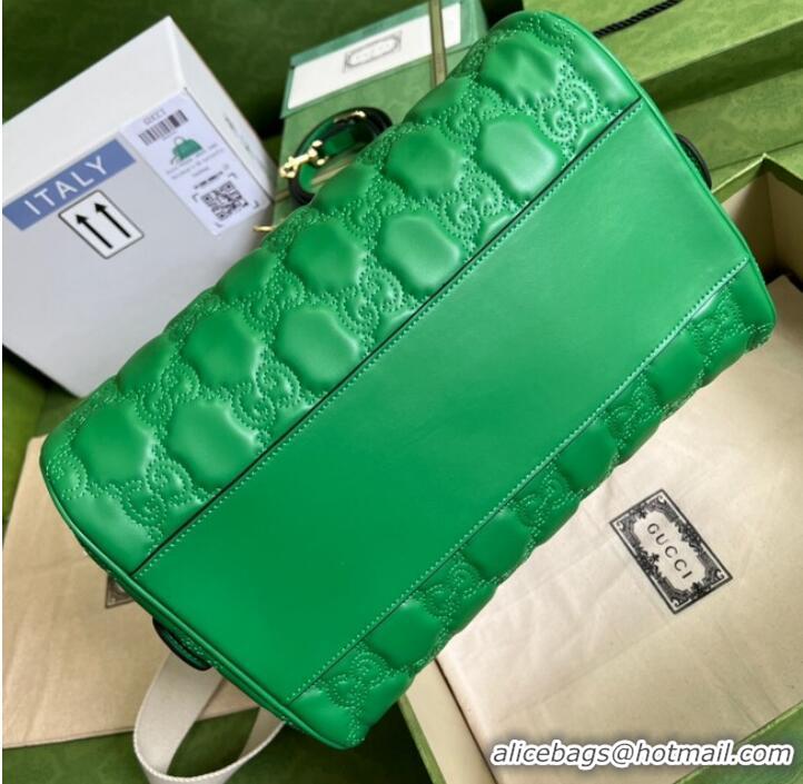 Buy Inexpensive Gucci GG Matelasse leather top handle bag 702242 Bright green