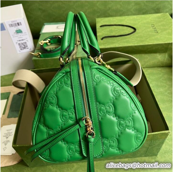 Buy Inexpensive Gucci GG Matelasse leather top handle bag 702242 Bright green