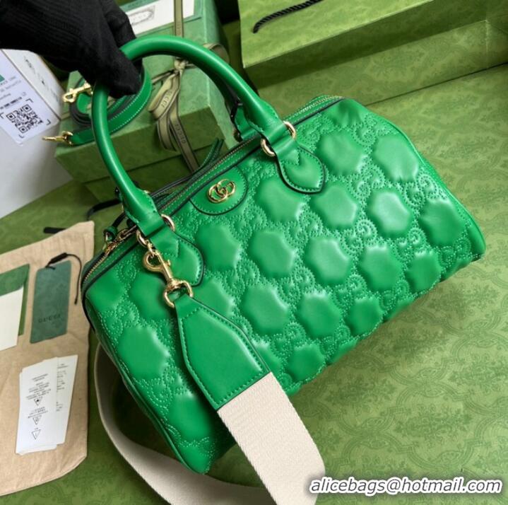 Buy Inexpensive Gucci GG Matelasse leather top handle bag 702242 Bright green