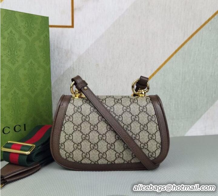 Particularly Recommended Gucci GG Supreme canvas Blondie mini bag 698643 brown