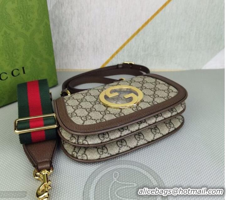 Particularly Recommended Gucci GG Supreme canvas Blondie mini bag 698643 brown