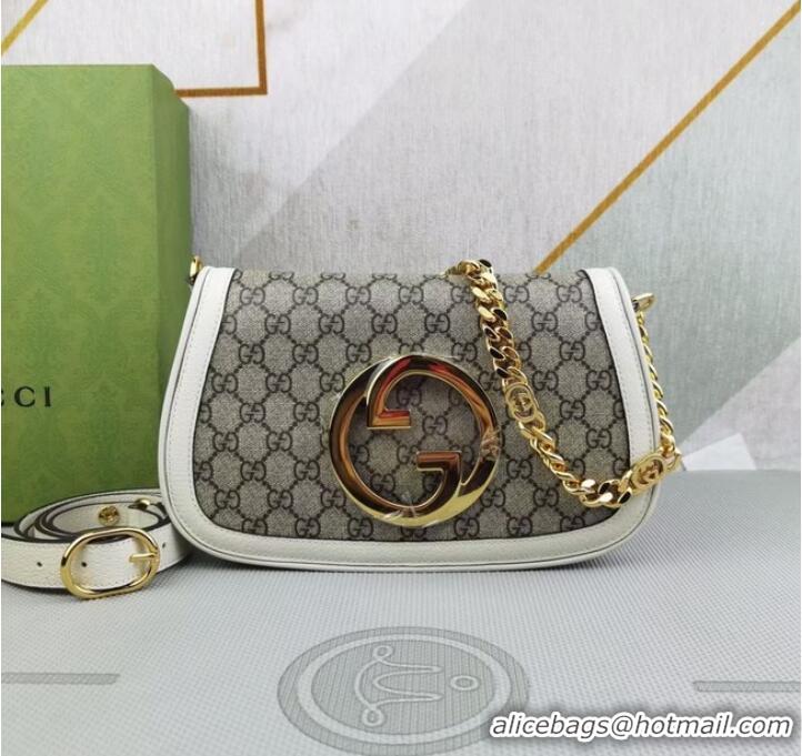 Top Quality Gucci GG Supreme canvas Blondie shoulder bag 699268 white